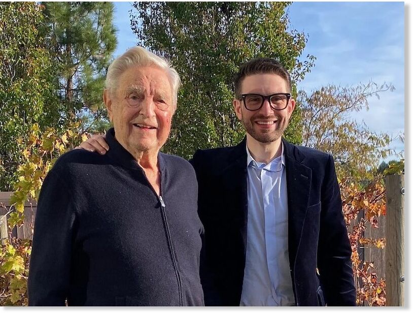 Click to enlarge George Soros and his son, Alex Soros