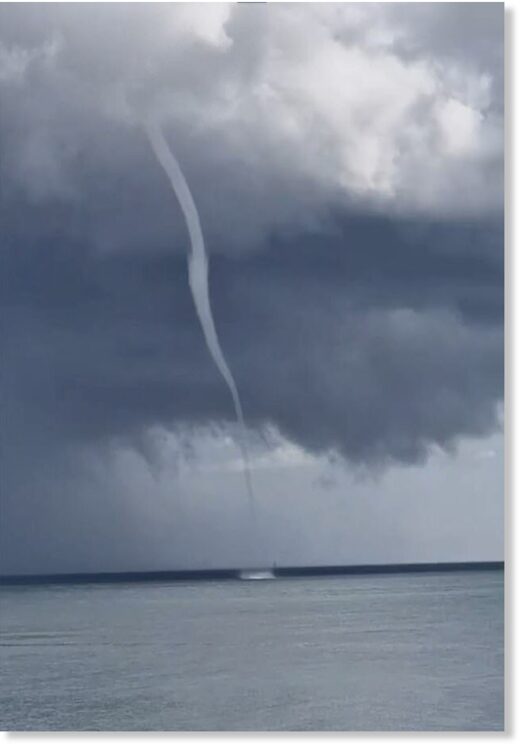 A look at the freak weather phenomenonrential rain near the Isle of Wight