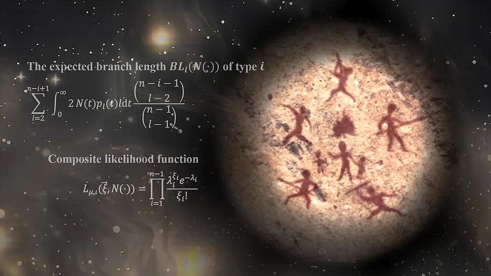 human extinction bottleneck equation rock art