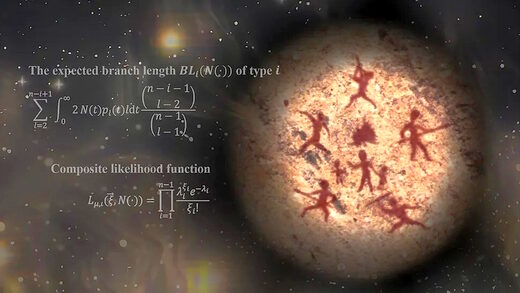 Click to enlarge human extinction bottleneck equation rock art