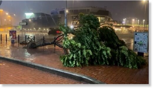 Click to enlarge Schools and businesses closed while hundreds of