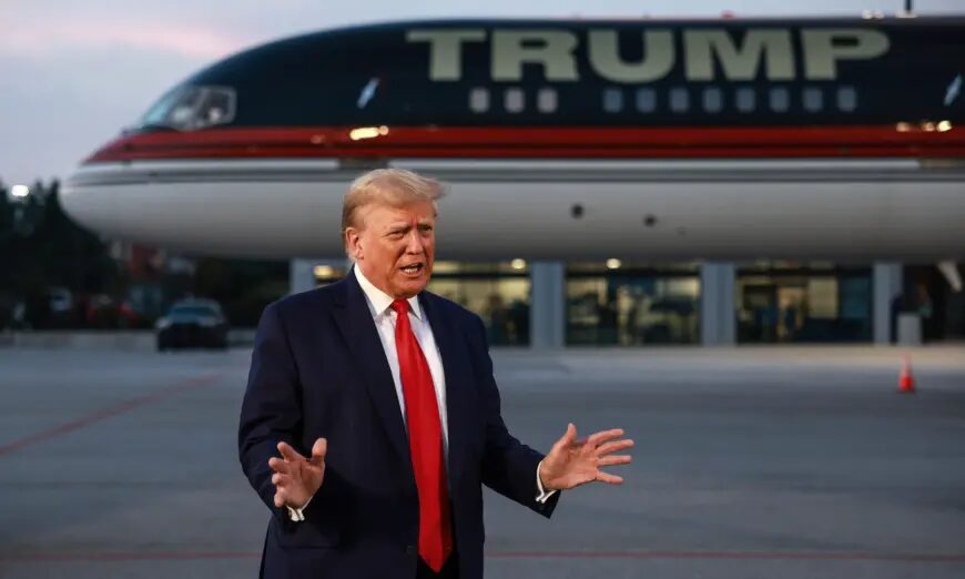 donald trump tarmac