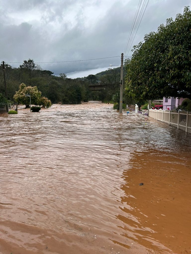Floods in Nova Bassano, Rio Grande do Sol,