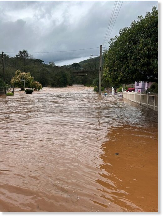 Floods in Nova Bassano, Rio Grande do Sol,