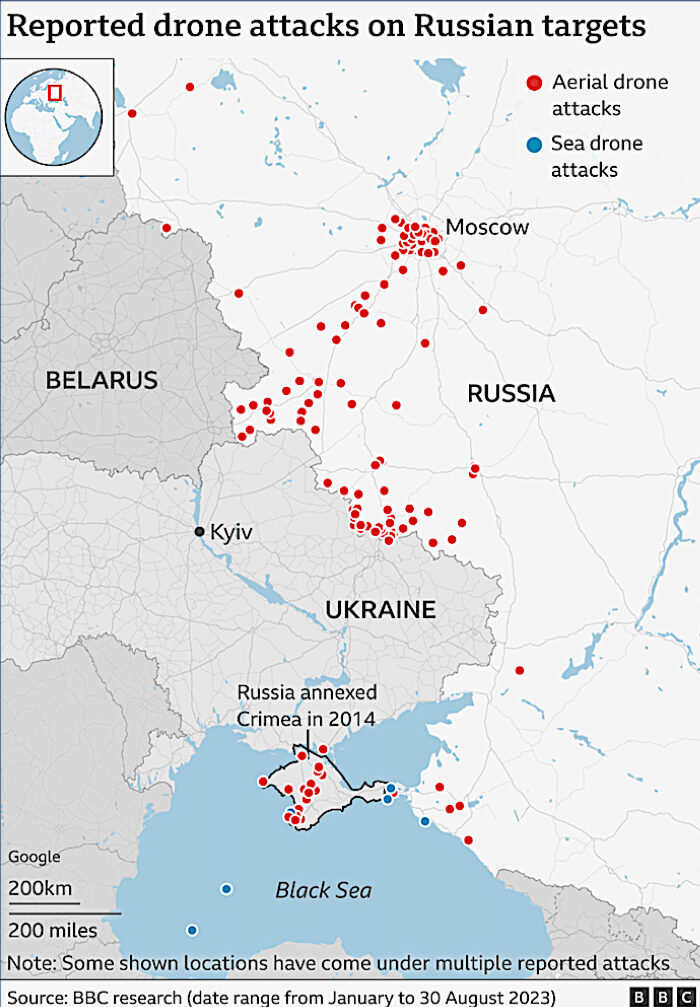 Click to enlarge Map w dots