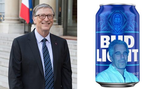 bill gates epstein beer can bud light