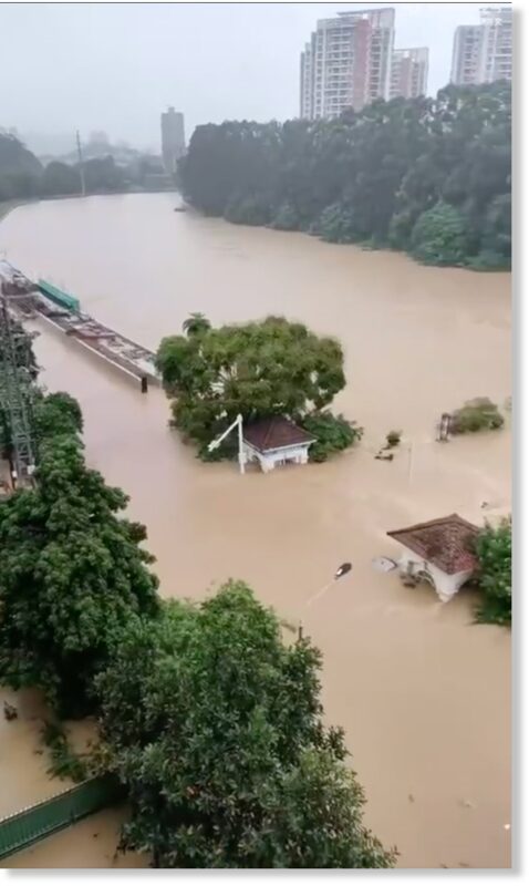 Heavy rain started on Thursday, flooding