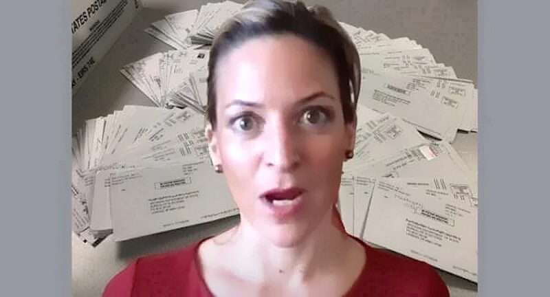 Click to enlarge Michigan Secretary of State Jocelyn Benson absentee ballots