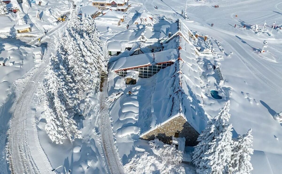Las Leñas ski resort is buried under tons of snow