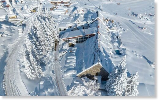 Las Leñas ski resort is buried under tons of snow