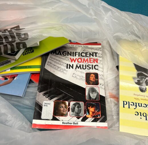 Click to enlarge Libraries Not Landfills, Magnificent women in music, banned books