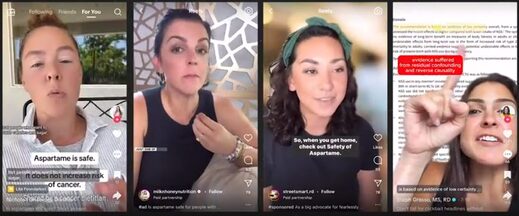 tiktok influencers, aspartame
