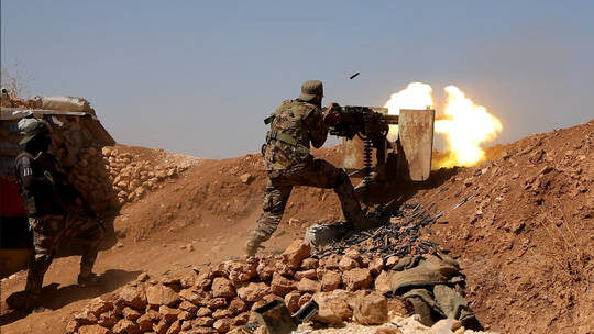 Click to enlarge machine gun, Syria
