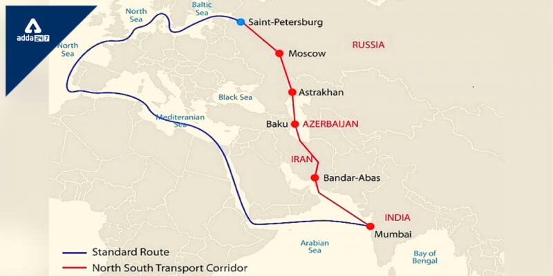 Click to enlarge International North-South Transport Corridor(INSTC).