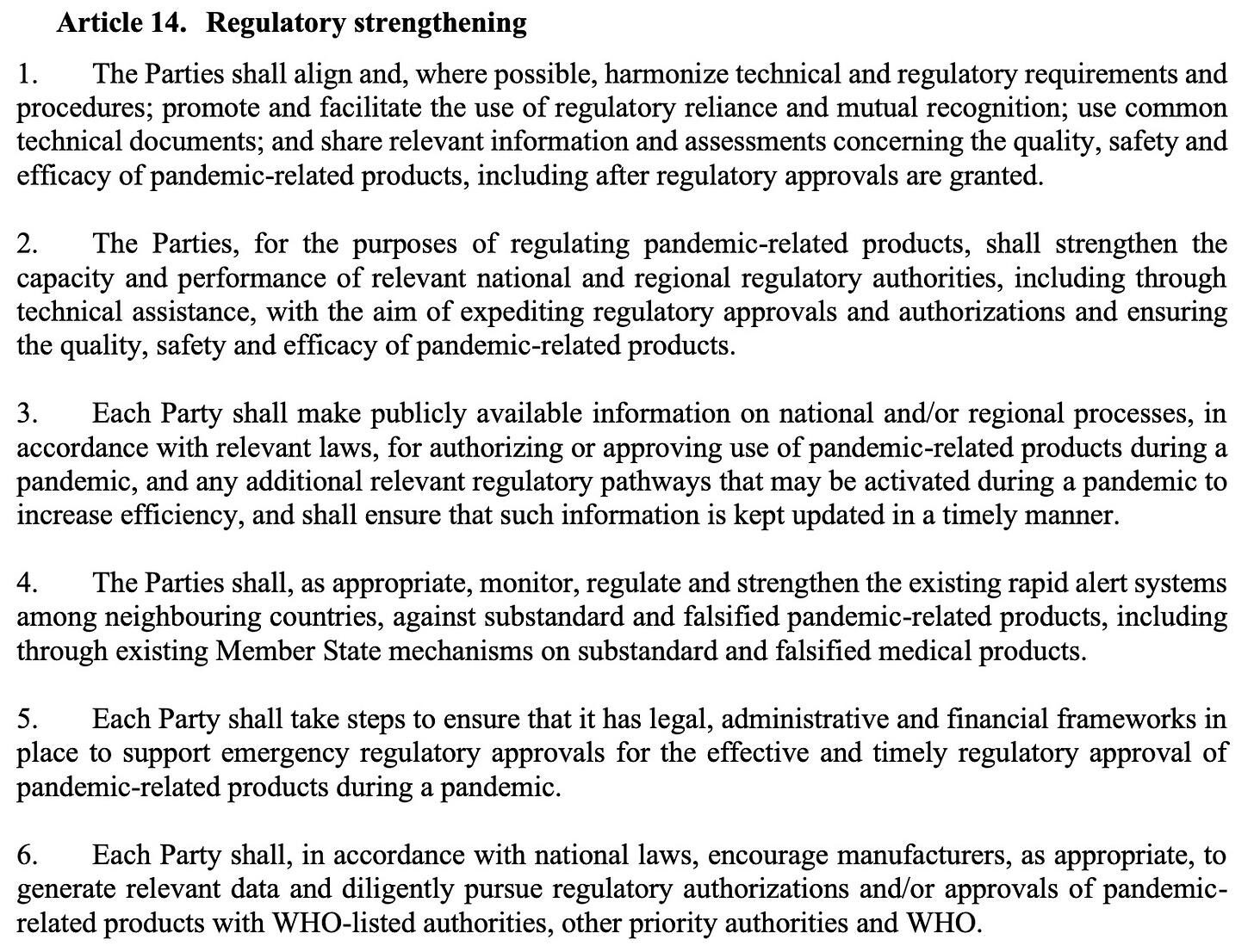 Regulatory Strengthening
