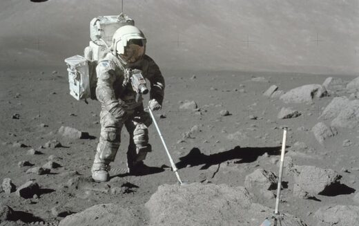 Click to enlarge Apollo 17 astronaut Harrison Schmitt moon landing