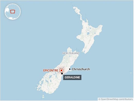 Click to enlarge new zealand earthquake september 2023