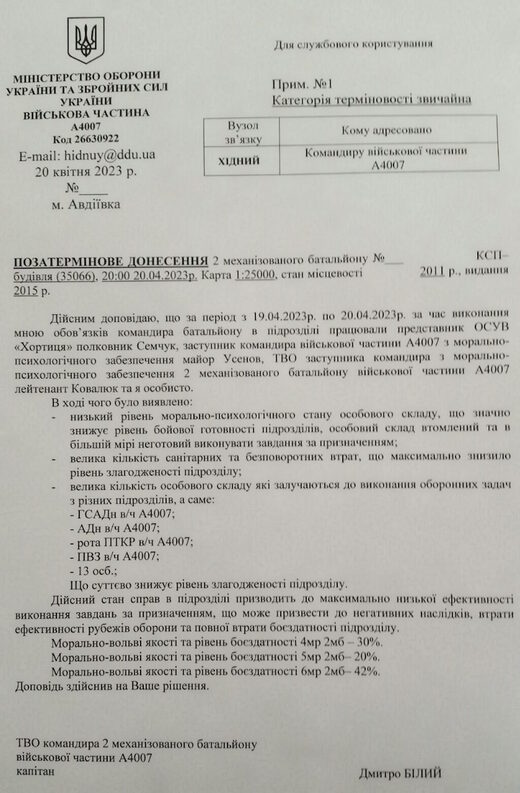 Click to enlarge ukraine battlefield report