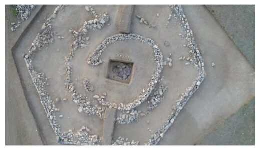 Click to enlarge Hexagonal-shaped pyramid in Kazakhstan.
