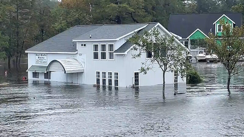 Click to enlarge ophelia storm surge north carolina coast