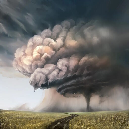 brain tornado painting