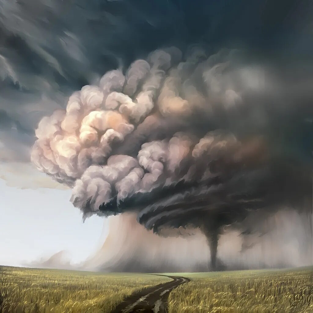 Click to enlarge brain tornado painting