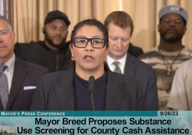 Click to enlarge San Francisco mayor london breed drug testing treatment welfare
