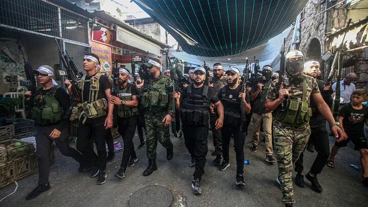 Palestinian gunmen from the Al-Aqsa Martyrs Brigades