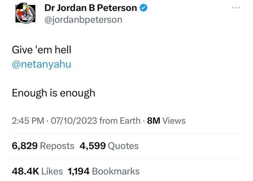 jordan peterson israel netanyahu
