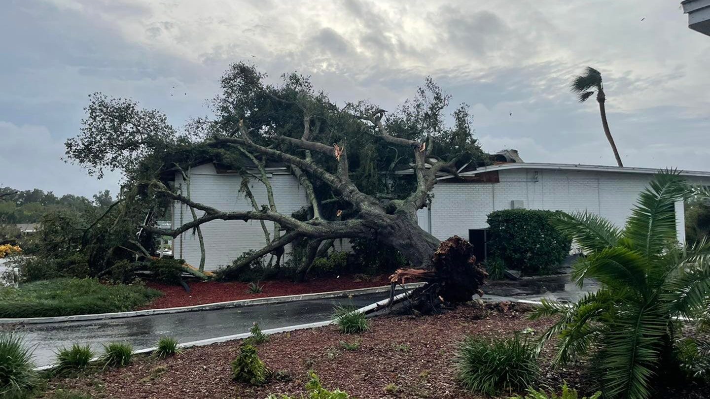 Click to enlarge A look at the damage at Plantation Resort Golf Country Club in Crystal River, Florida, on Thursday.