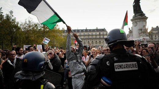pro palestinian protest paris