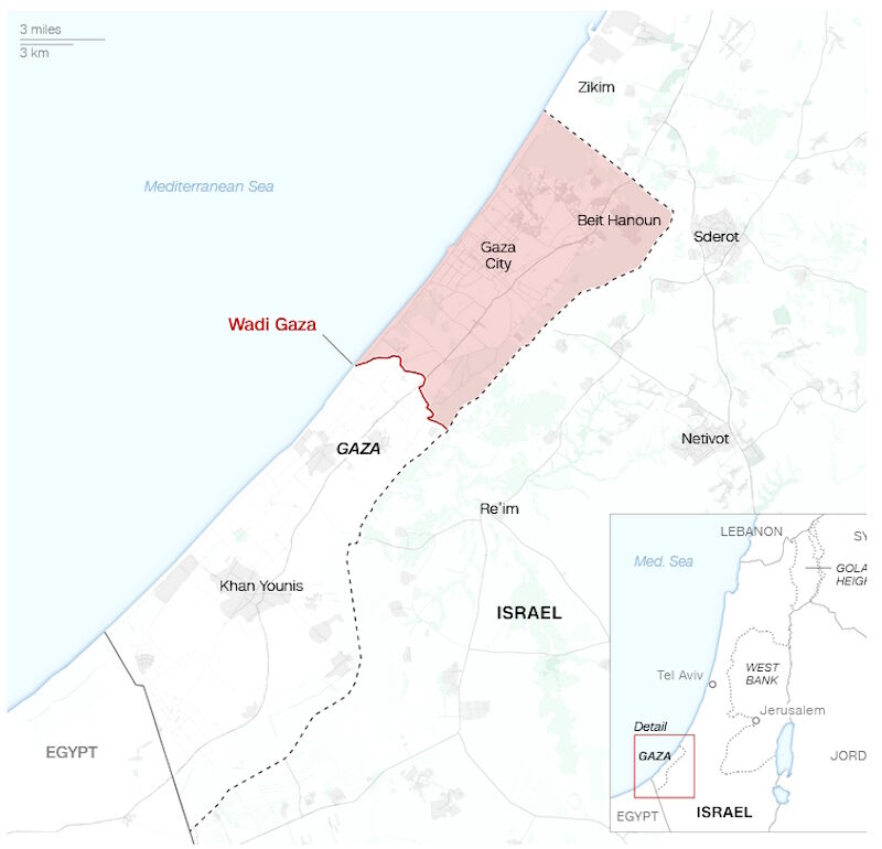 Click to enlarge gaza evacuation order Israel
