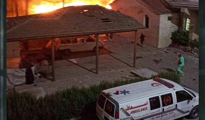The Al-Ahli Baptist Hospital gaza bombed