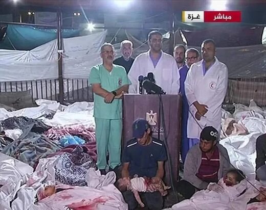 Evidence That an Israeli Jet Dropped an Air Burst Bomb on the al-Ahli Hospital Courtyard Evidence That an Israeli Jet Dropped an Air Burst Bomb on the al-Ahli Hospital Courtyard