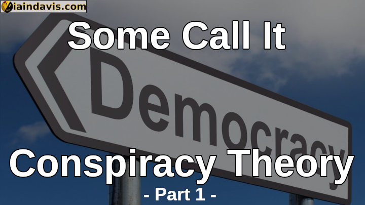 democracy conspiracy theory graphic