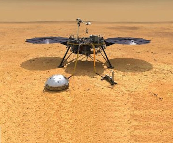 insight probe mars illustration