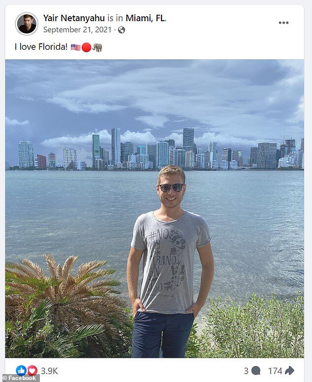Click to enlarge Yair Netanyahu florida son israel prime minister
