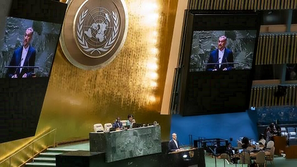 Click to enlarge Hossein Amir-Abdollahian iran ambassador united nations gaza israel
