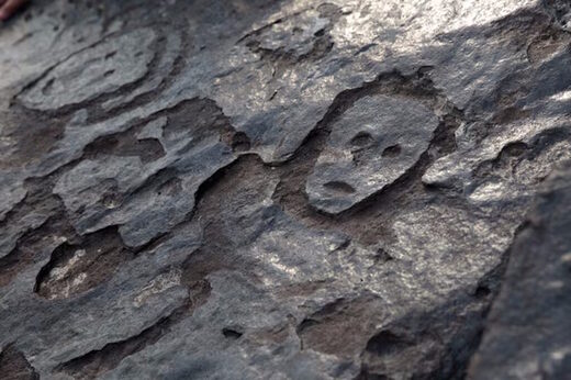 Click to enlarge rock carvings amazon drought emerge