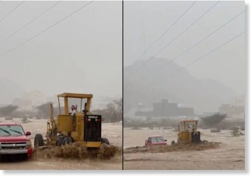 Several areas in Saudi Arabia including Al Baha have been experiencing torrential rain.