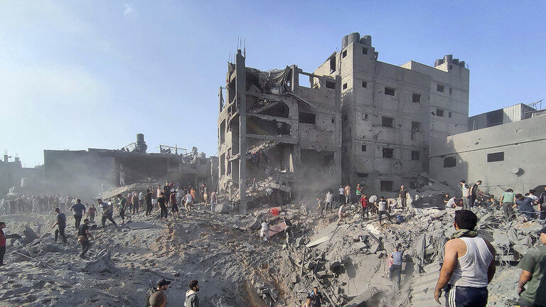 Click to enlarge buildings destroyed by Israeli airstrikes on the Jabaliya refugee in Gaza