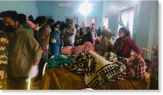 Hospitals are packed with injured people in Aathbiskot municipality, Rukum West district
