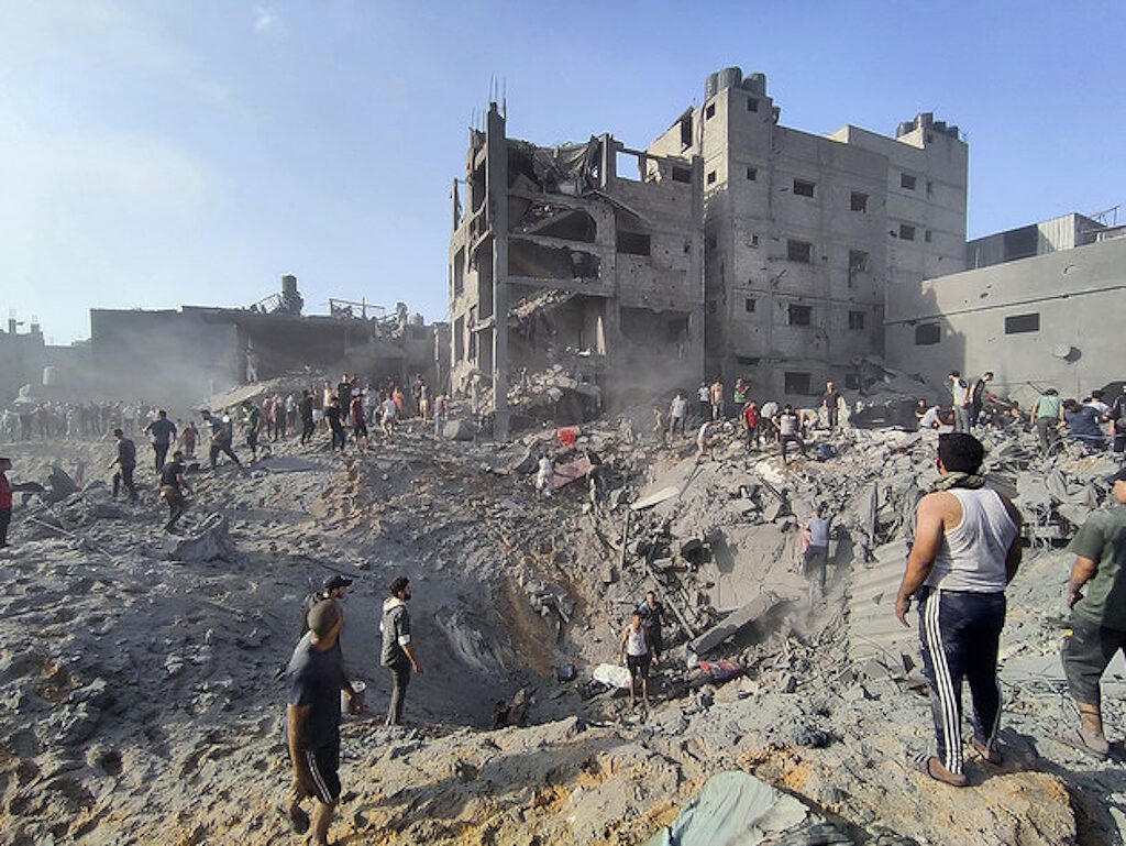 Jabaliya refugee camp gaza bombed
