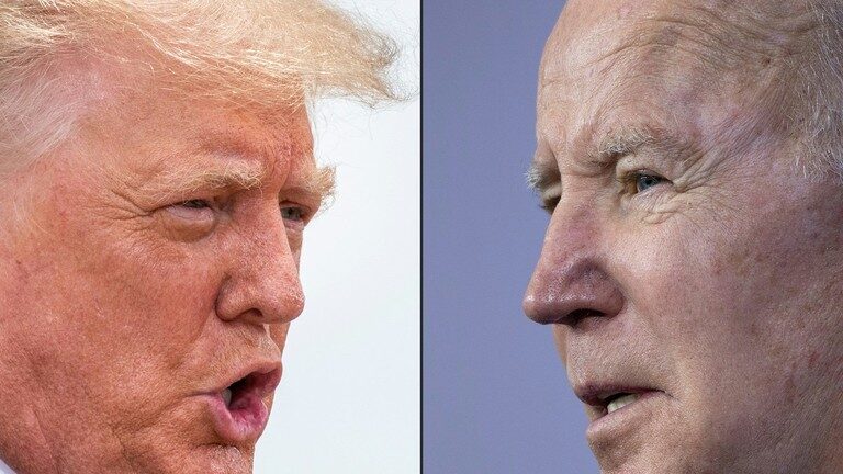 Click to enlarge Donald Trump, Joe Biden