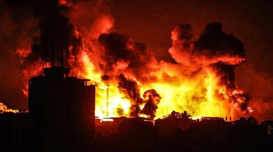 Fires in Gaza