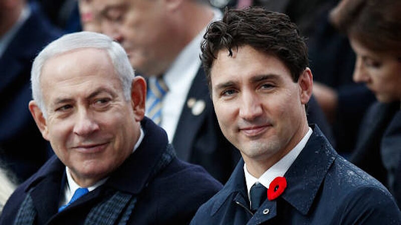 Click to enlarge Benjamin Netanyahu Justin Trudeau israel canada