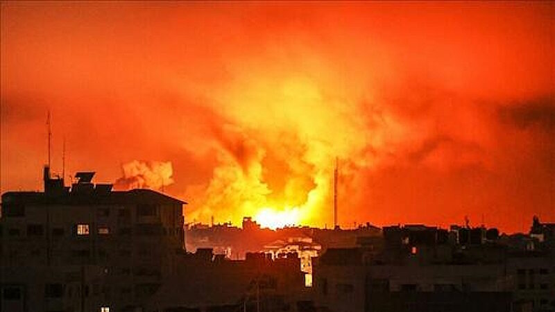 Click to enlarge Israeli strikes on Gaza in late October 2023