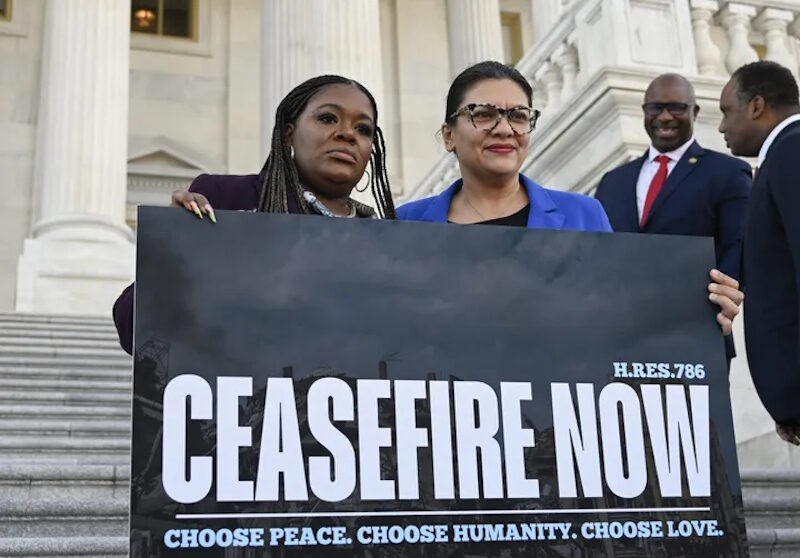 Click to enlarge cori bush Rashida Tlaib congress ceasefire gaza