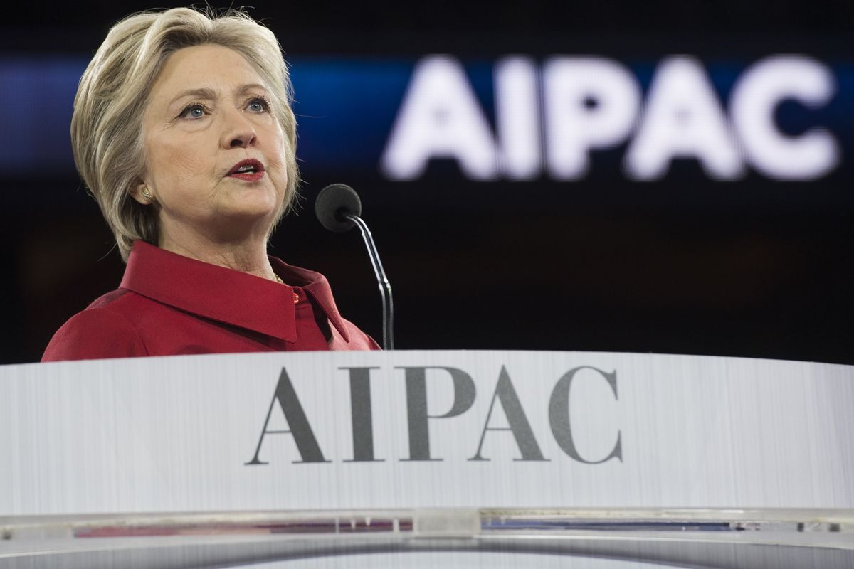 Click to enlarge aipac hillary clinton