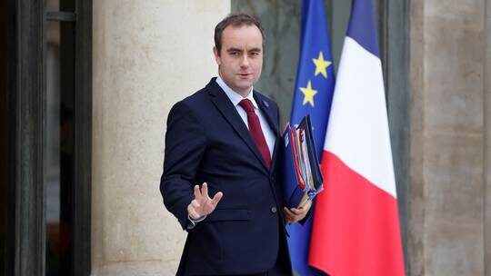 Click to enlarge French Armies Minister Sebastien Lecornu